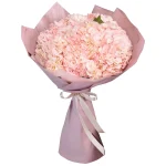 Букет из 9 розовых гортензий